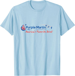 America's Favorite Bird Purple Martin T-Shirt - T-Shirt | Light Blue