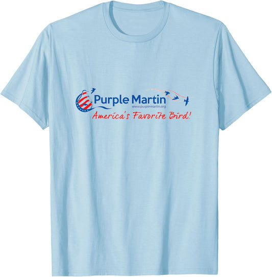 America's Favorite Bird Purple Martin T-Shirt - T-Shirt | Light Blue