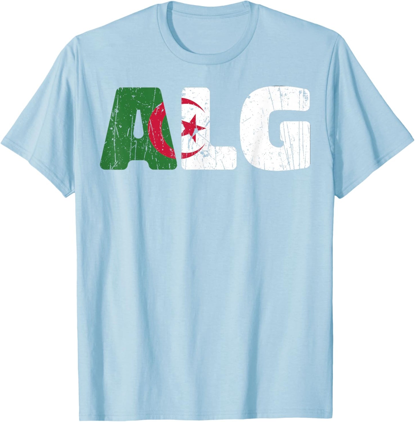 Algeria Flag DZ Algerian Football team Proud Algerian T-Shirt - T-Shirt | Light Blue