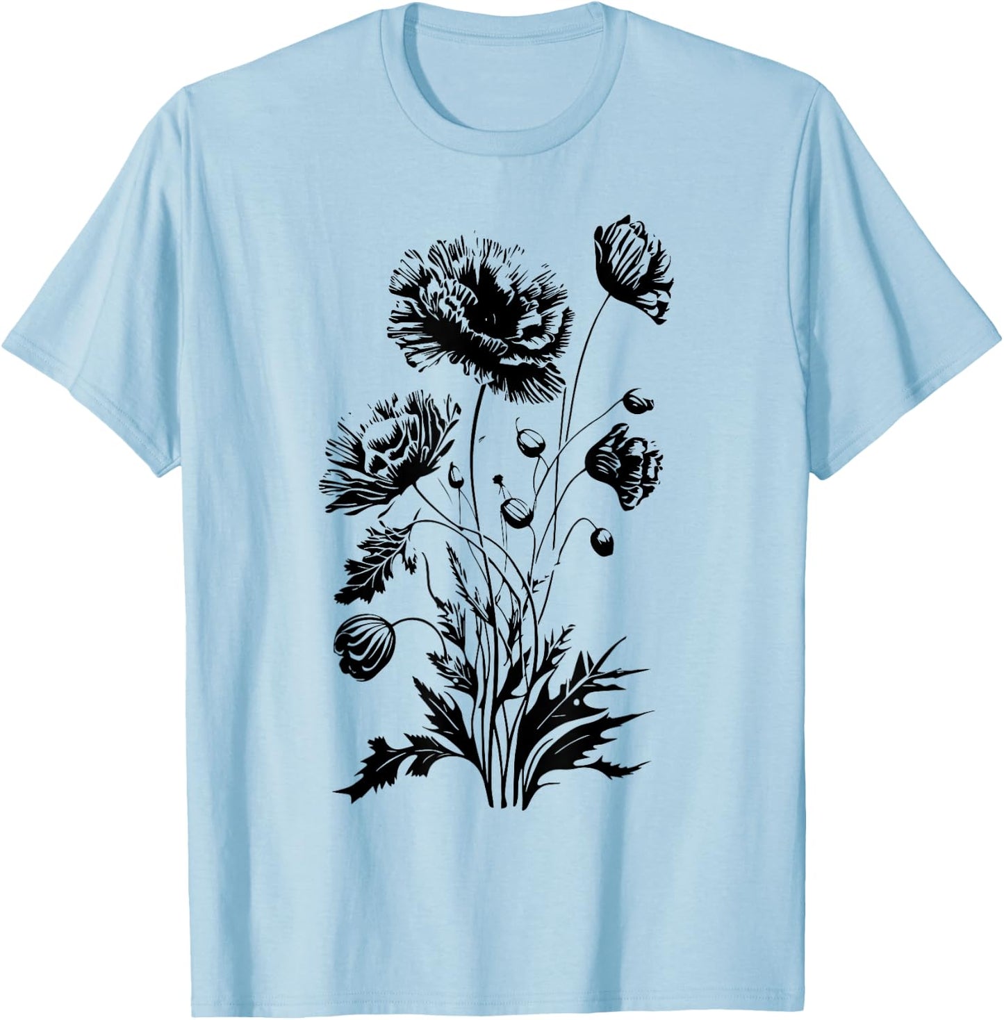 Poppies, spring bloomers, summer, flower, garden, outdoor Women Kids T-Shirt - T-Shirt | Light Blue