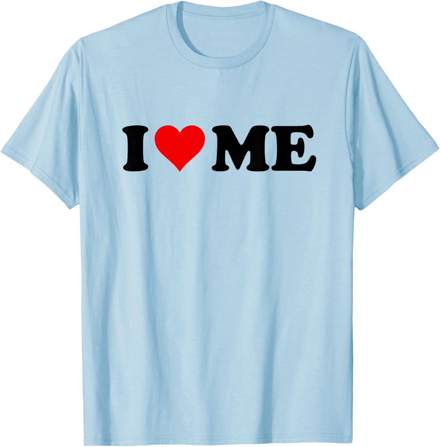 Red Heart I Love Me T-Shirt - T-Shirt | Light Blue