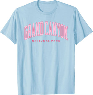 Grand Canyon National Park Arizona Preppy Throwback T-Shirt - T-Shirt | Light Blue