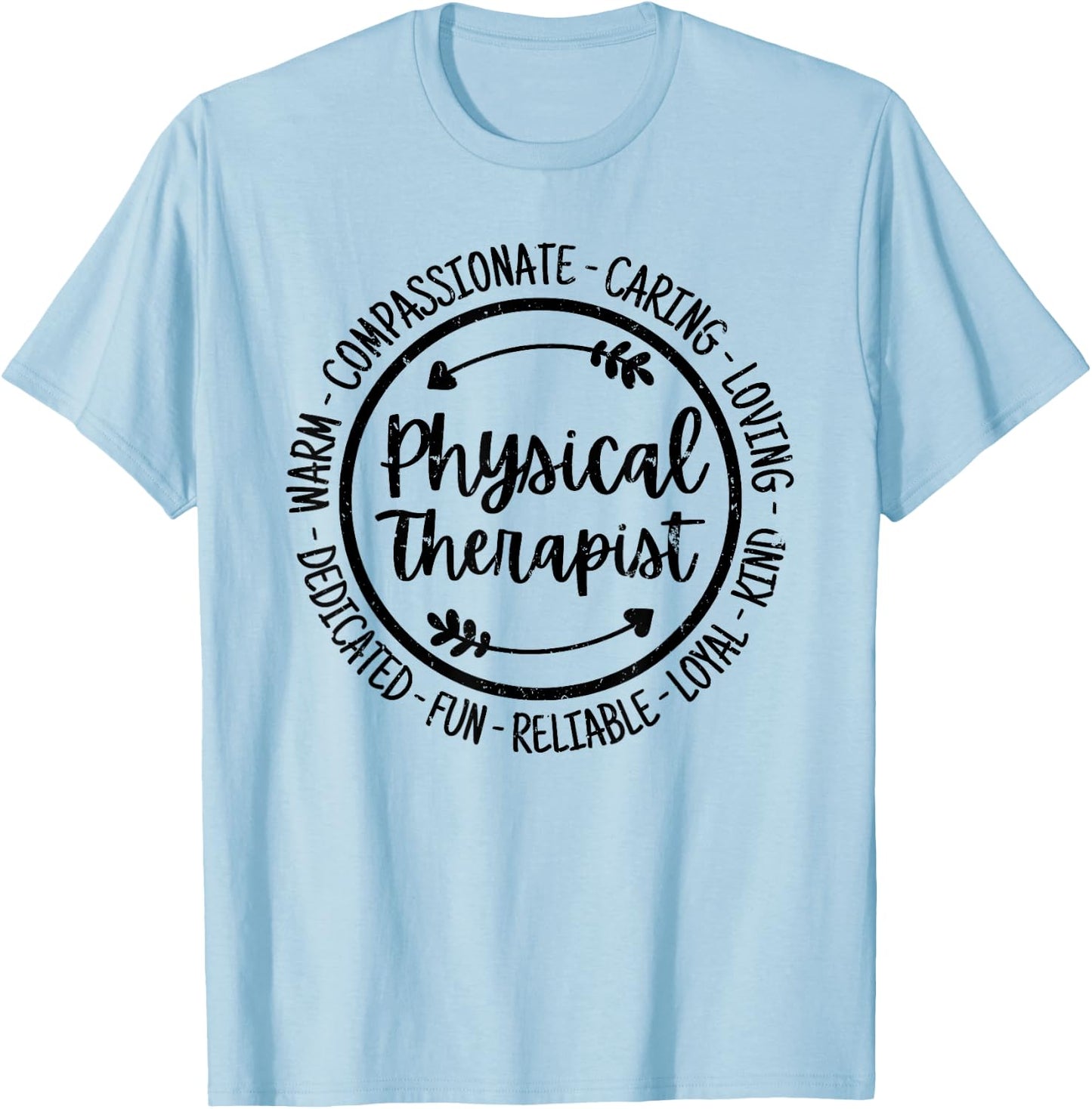 Physical Therapist PT Physical Therapy Physiotherapy Vintage T-Shirt - T-Shirt | Light Blue