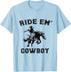 Cowboy Horse Rider Animal Gifts Women Girls Kids Boy T-Shirt - T-Shirt | Light Blue