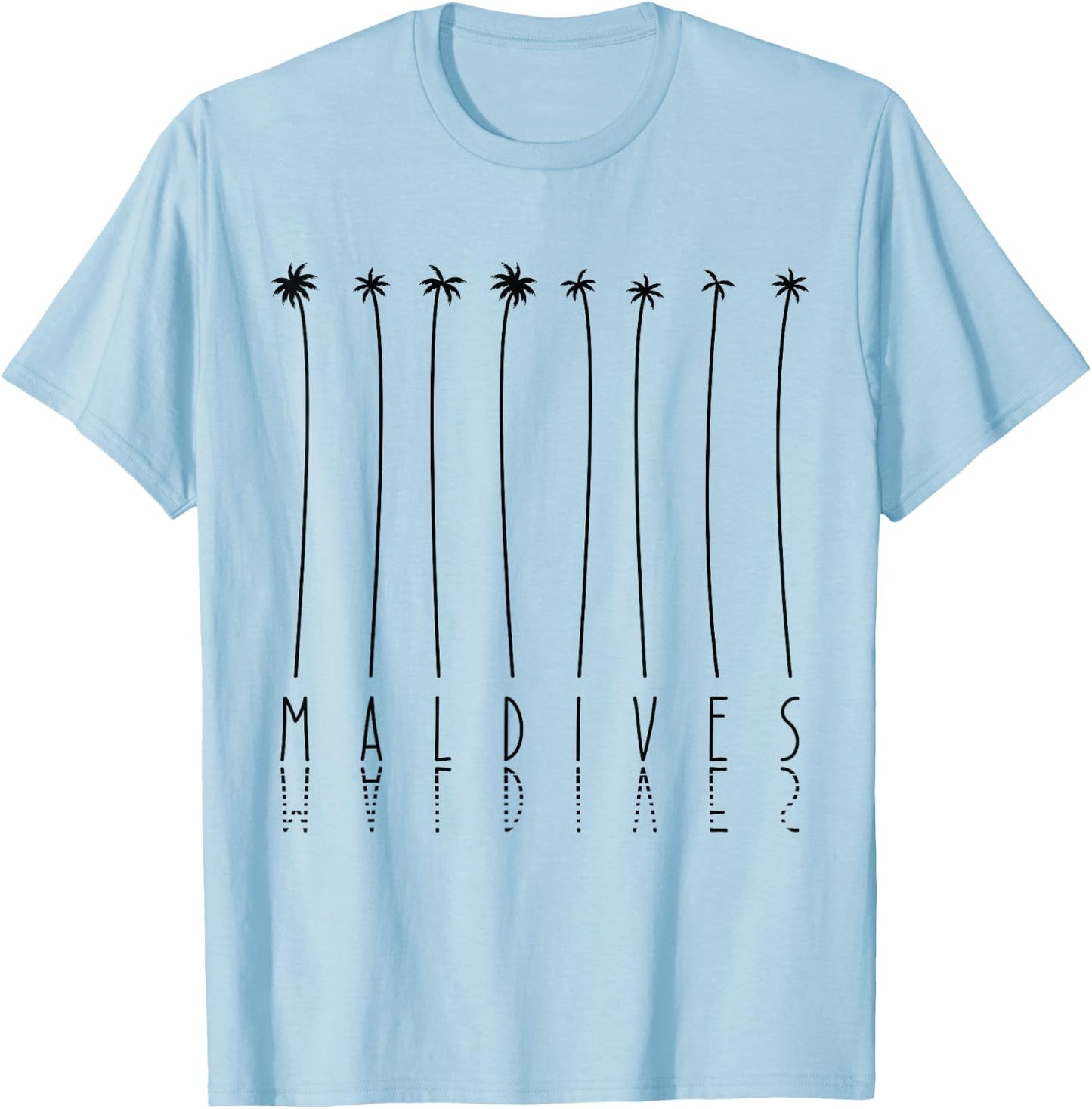 Palm Tree Vacation - Island Maldives T-Shirt - T-Shirt | Light Blue