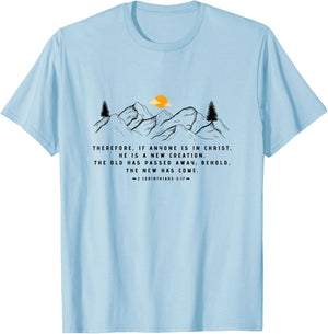 A New Creation 2 Corinthians 5:17 by 24/15 T-Shirt - T-Shirt | Light Blue