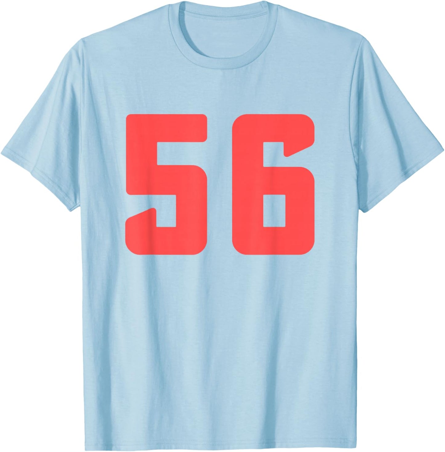 Number 56 Years Anniversary Sports Team Player T-Shirt - T-Shirt | Light Blue