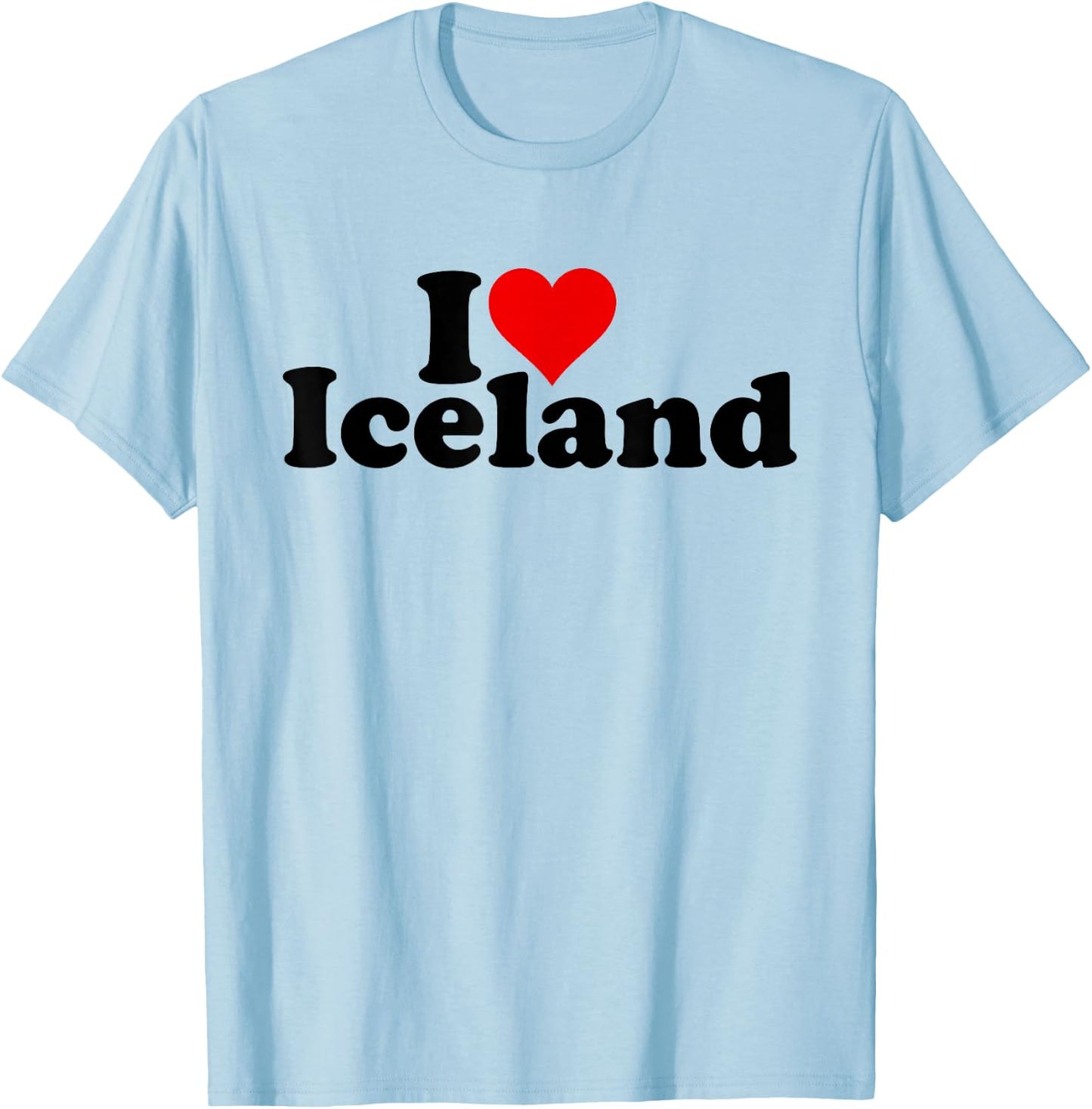 I Love Heart Iceland T-Shirt - T-Shirt | Light Blue