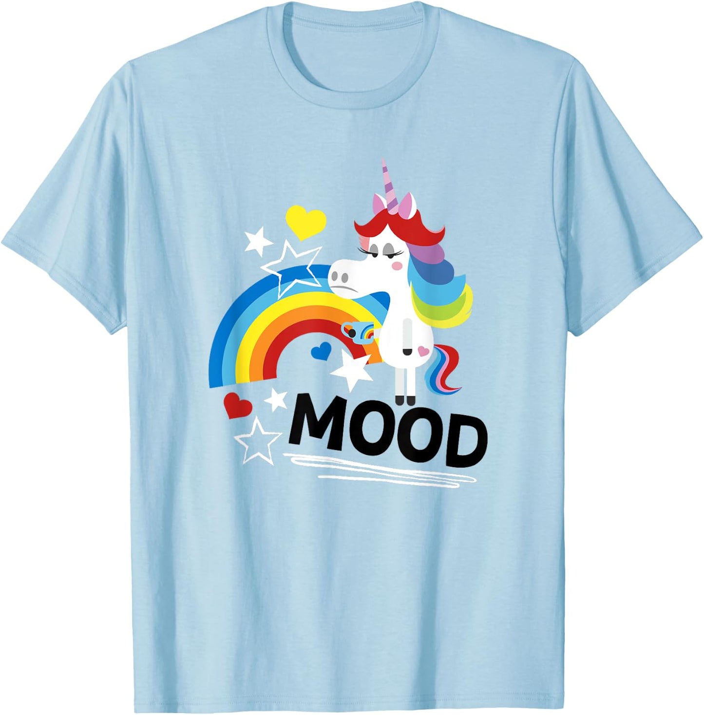 Disney Pixar Inside Out Rainbow Unicorn Mood Logo T-Shirt - T-Shirt | Light Blue