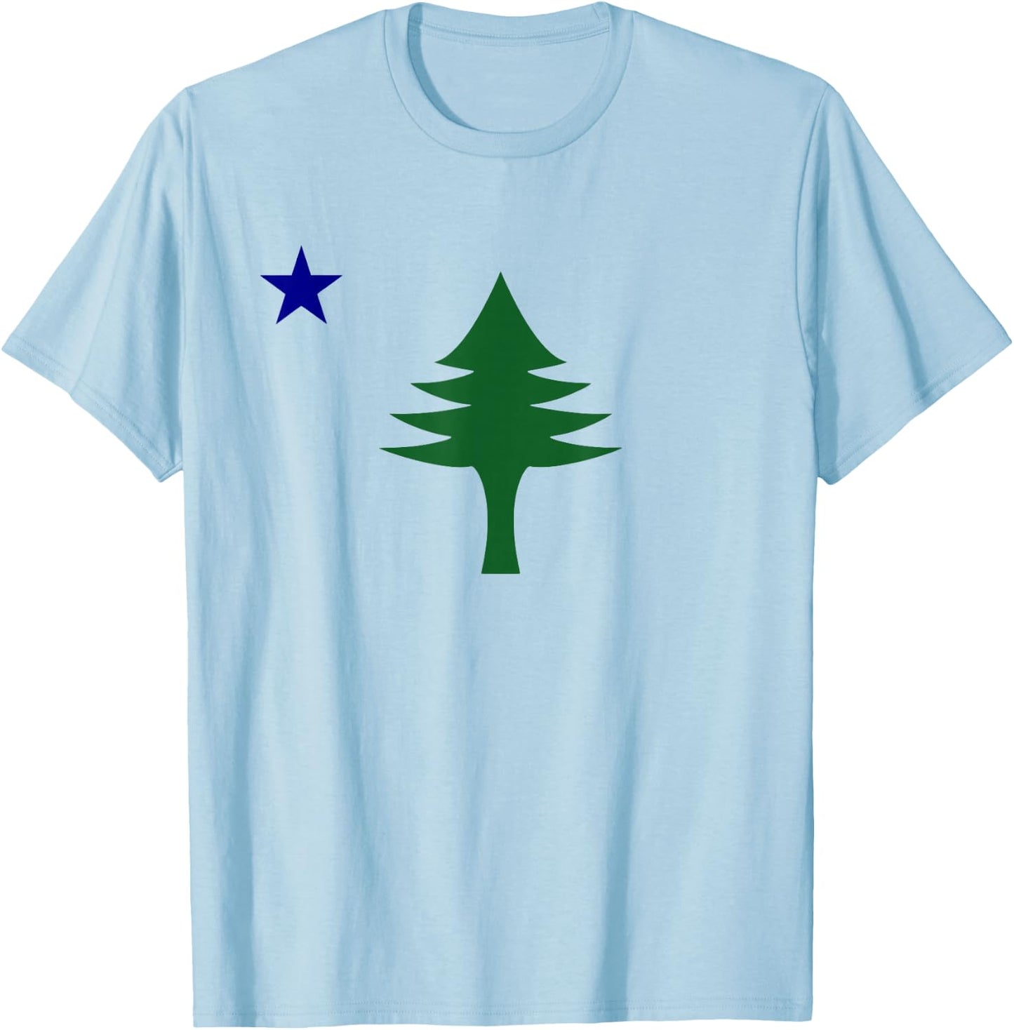 Old Maine State Original Flag 1901 Pine Tree T-Shirt - T-Shirt | Light Blue