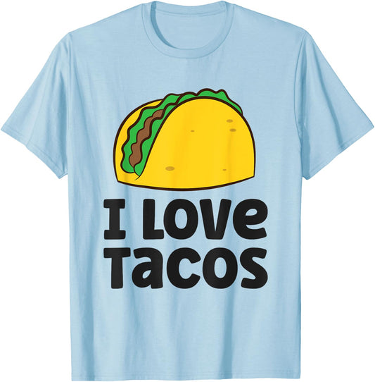 I Love Tacos T-Shirt - T-Shirt | Light Blue