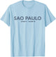 Brazil City Coordinates - Sao Paulo T-Shirt - T-Shirt | Light Blue