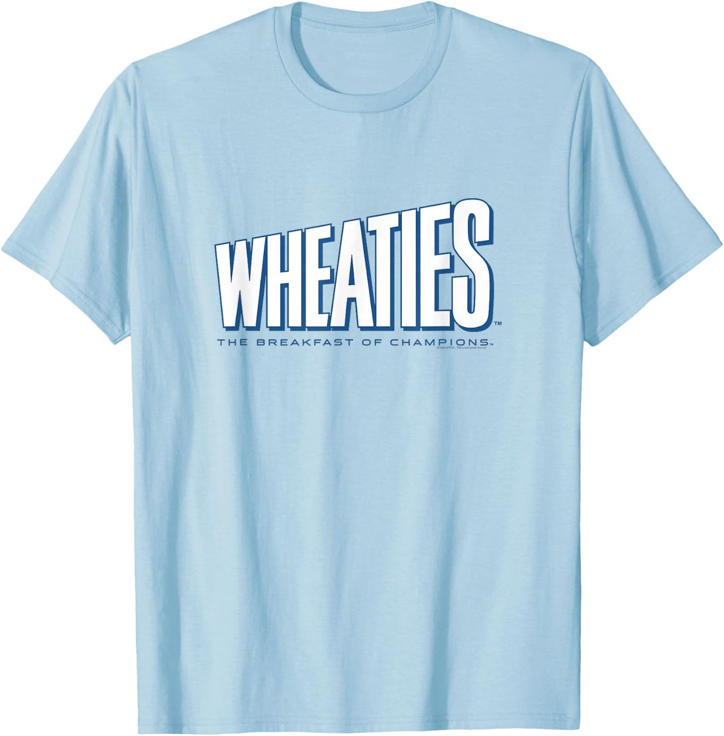 Wheaties The Breakfast Of Champions Iconic Classic Logo T-Shirt - T-Shirt | Light Blue