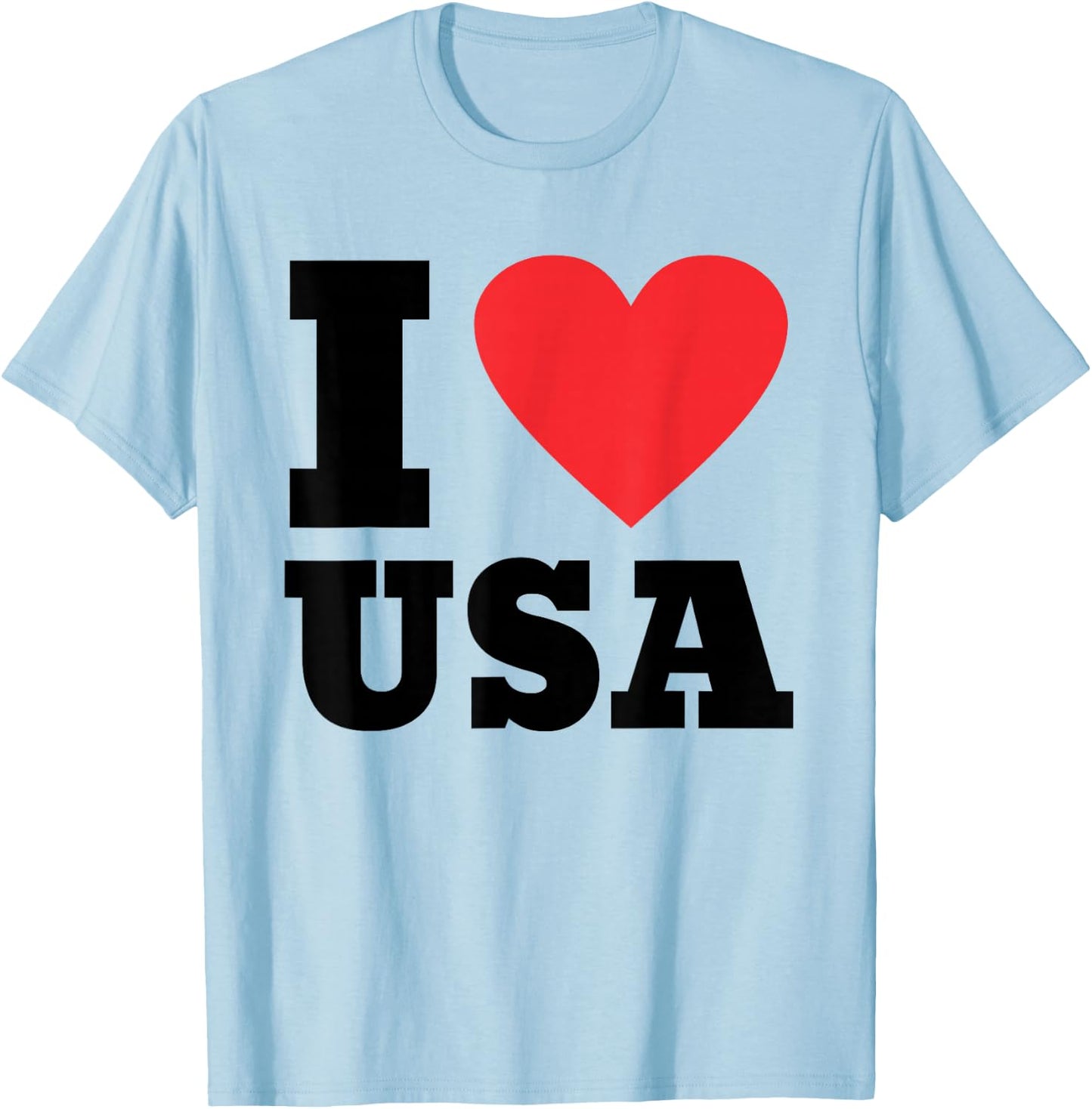 I Love USA Collection I Heart USA Family Travel USA T-Shirt - T-Shirt | Light Blue