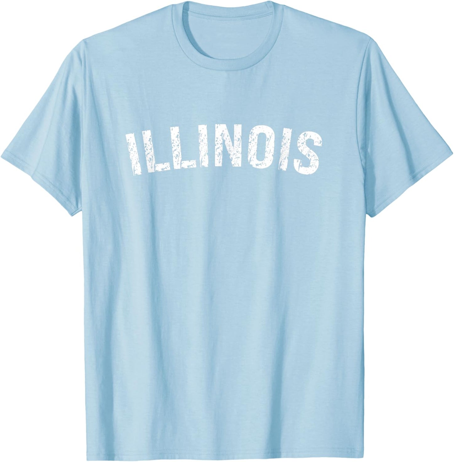 Vintage Illinois Illinois Orange T-Shirt - T-Shirt | Light Blue