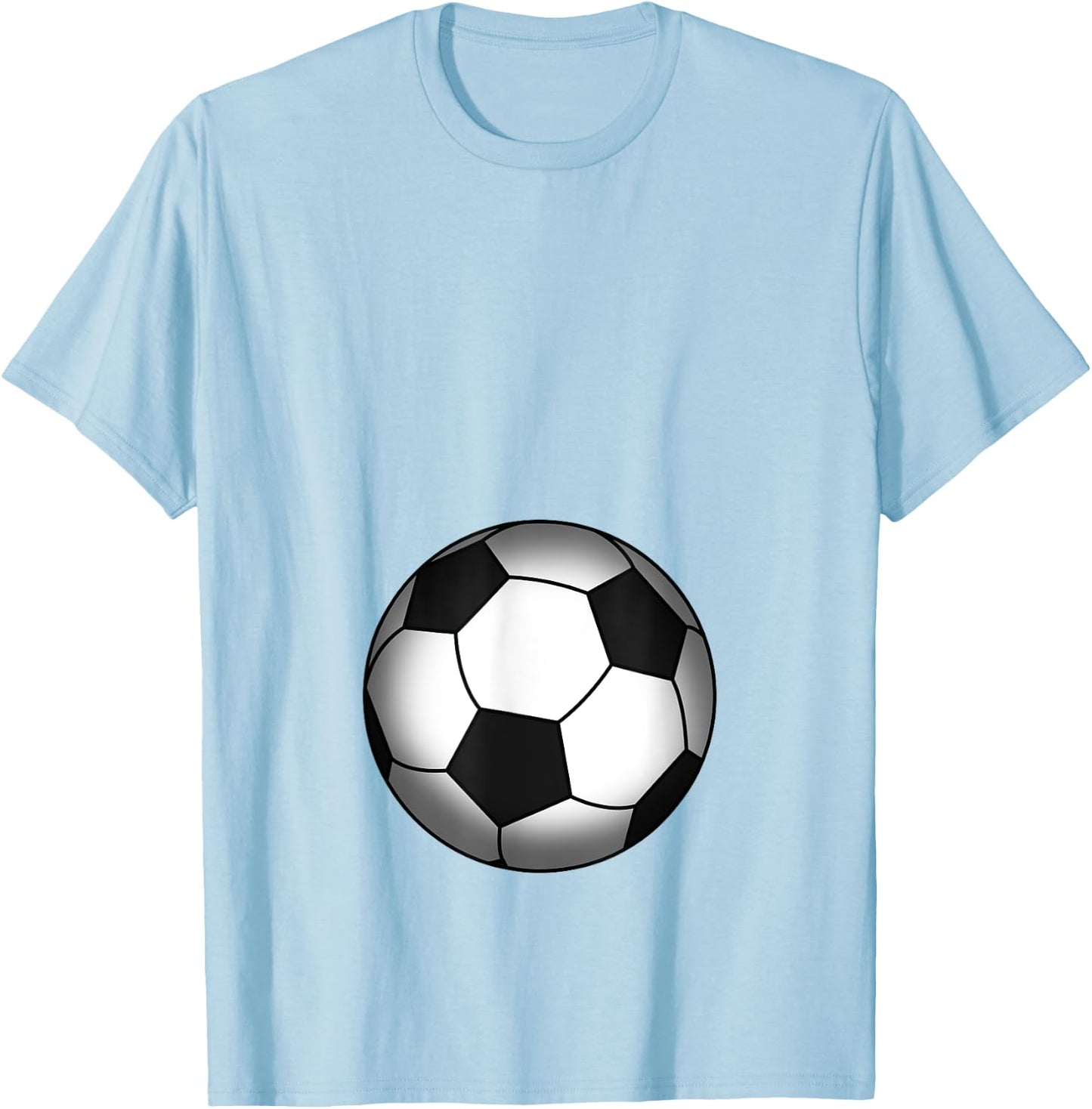 Funny Soccer Player Belly Pregnant Mama T-Shirt - T-Shirt | Light Blue
