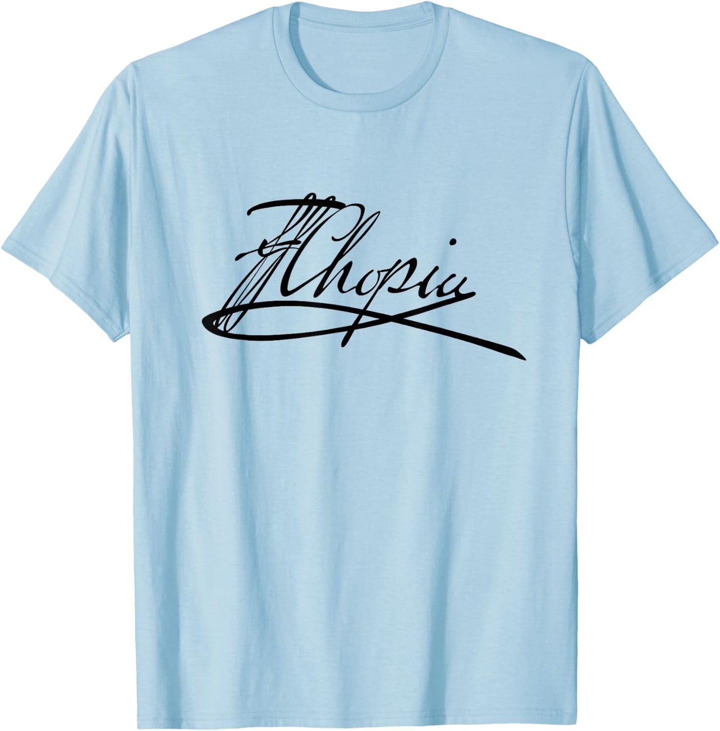 Frederic Chopin Authentic Signature T-Shirt - T-Shirt | Light Blue