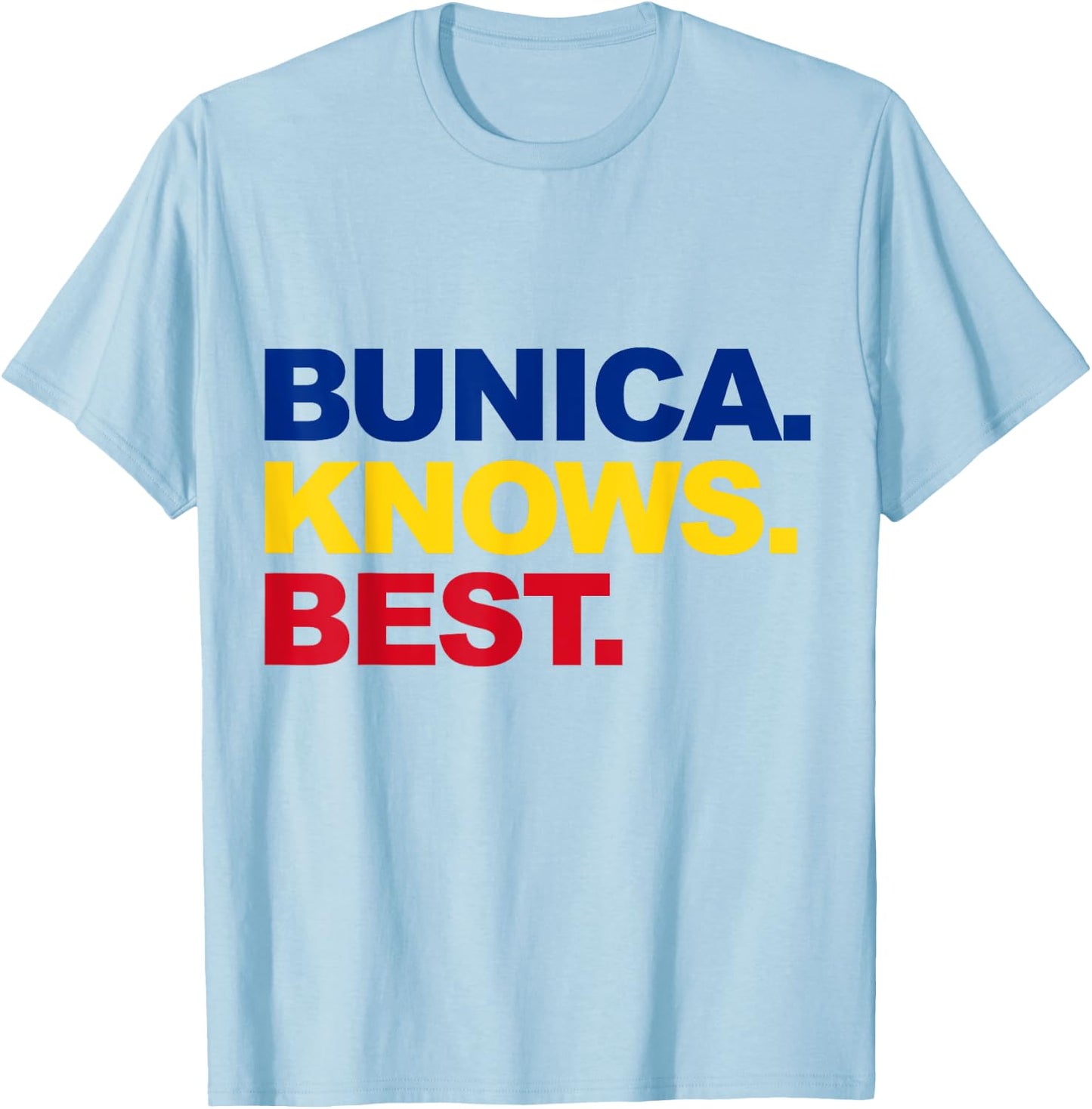 Bunica Tricolor Apparel Proud Romanian Grandma Mother's Day T-Shirt - T-Shirt | Light Blue