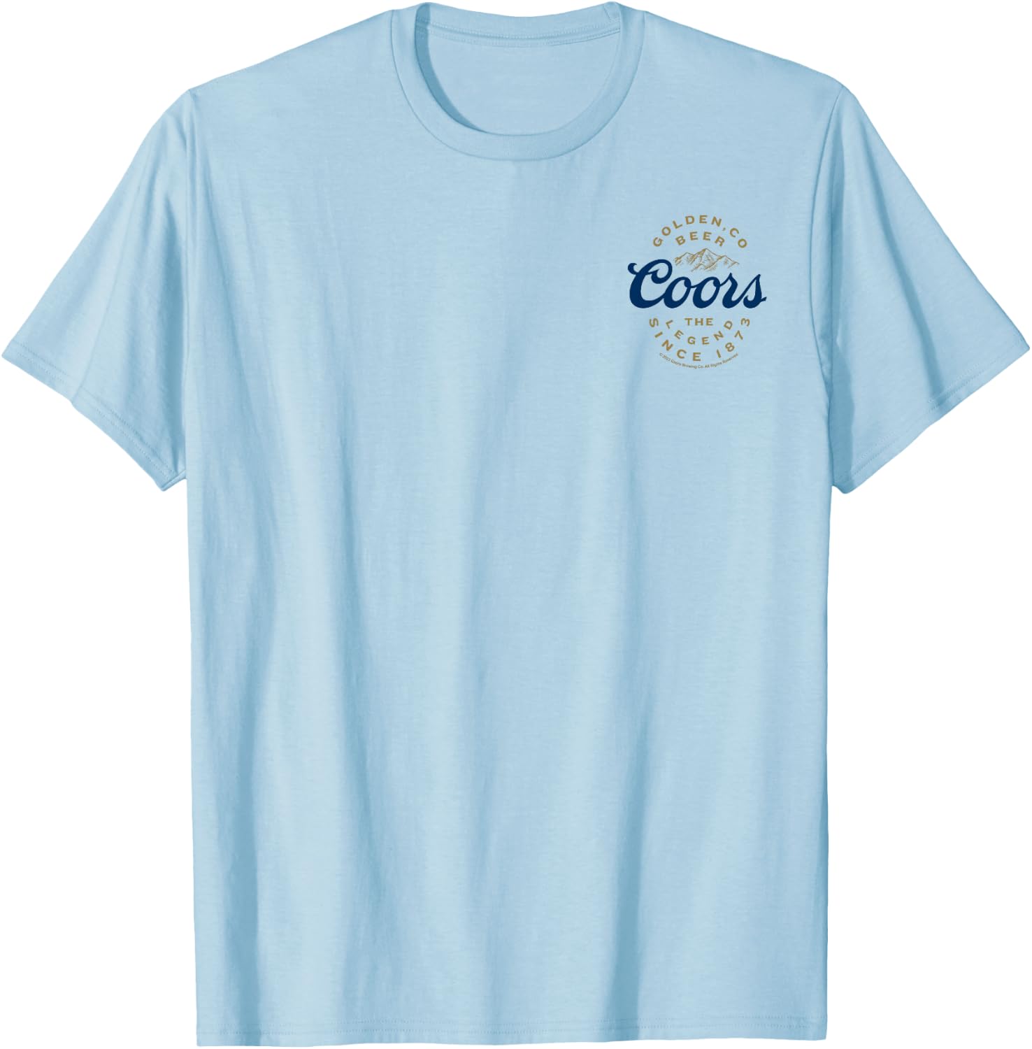 Coors Brewing Company Coors The Legend Small Pocket Logo T-Shirt - T-Shirt | Light Blue