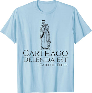 Carthago Delenda Est Cato The Elder - Ancient Roman History T-Shirt - T-Shirt | Light Blue