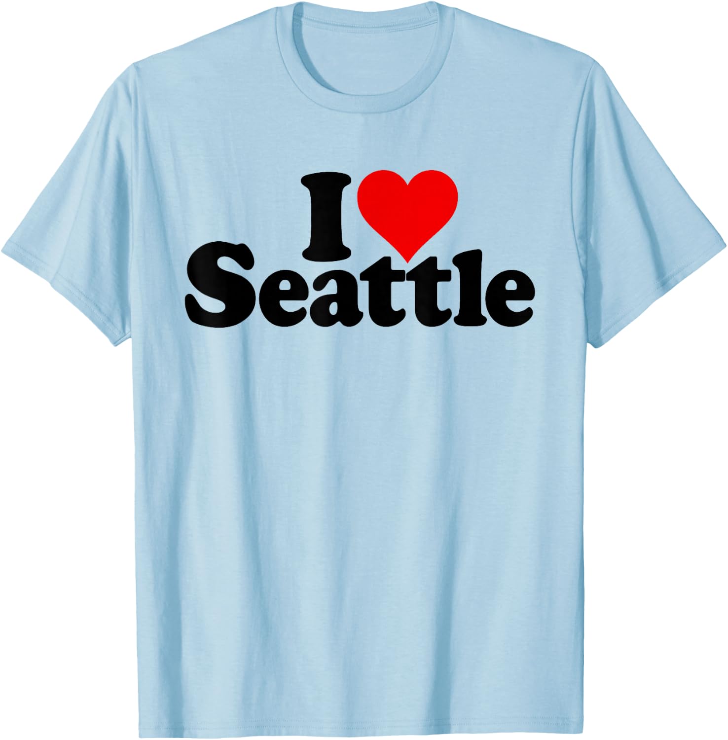 I Love Heart Seattle Washington T-Shirt - T-Shirt | Light Blue