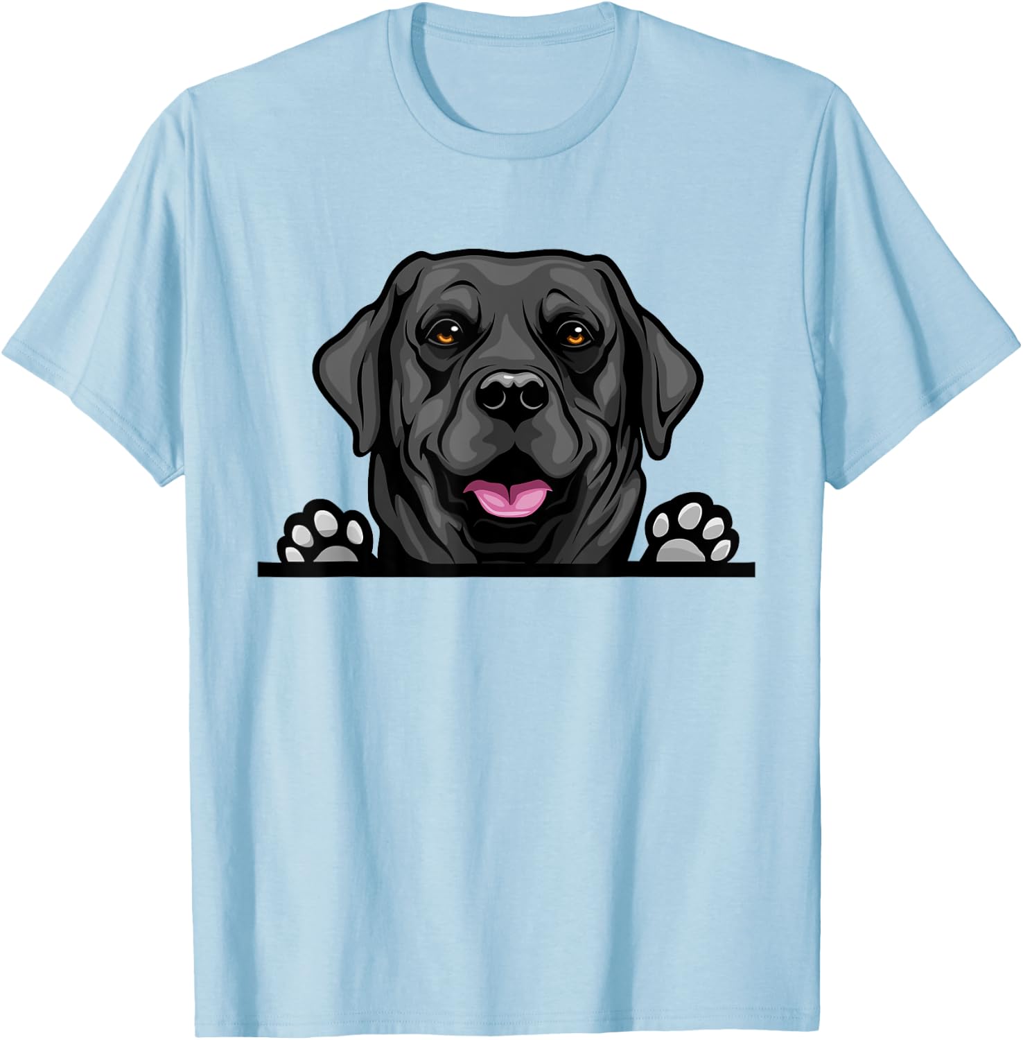 Black Lab Dog Breed Popping Up Fun Labrador Retriever Owner Women Kids T-Shirt - T-Shirt | Light Blue