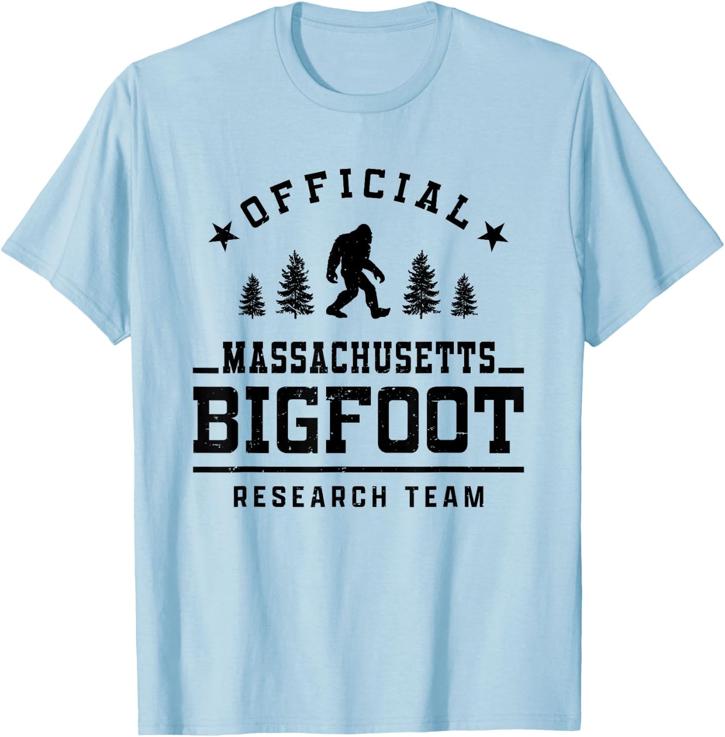 Official Massachusetts Bigfoot Research Team T-Shirt - T-Shirt | Light Blue