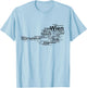 Austria Map Silhouette, Cities Towns Travel Vacation Austria T-Shirt - T-Shirt | Light Blue