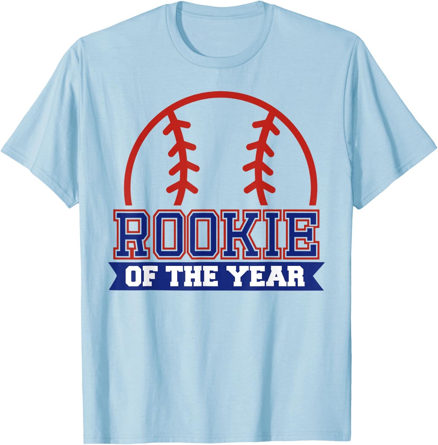 Rookie of Rookie 1st Birthday Baseball Theme Matching Party T-Shirt - T-Shirt | Light Blue