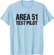 Area 51 Test Pilot Retro Halloween Costume Roswell Alien UFO T-Shirt - T-Shirt | Light Blue