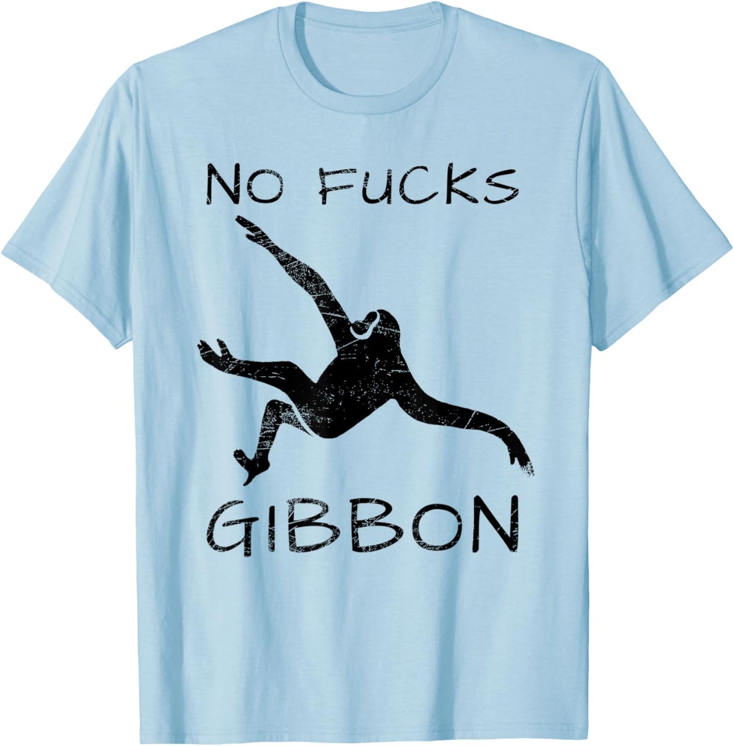 Gibbon Funny Ape Monkey Animal T-Shirt - T-Shirt | Light Blue