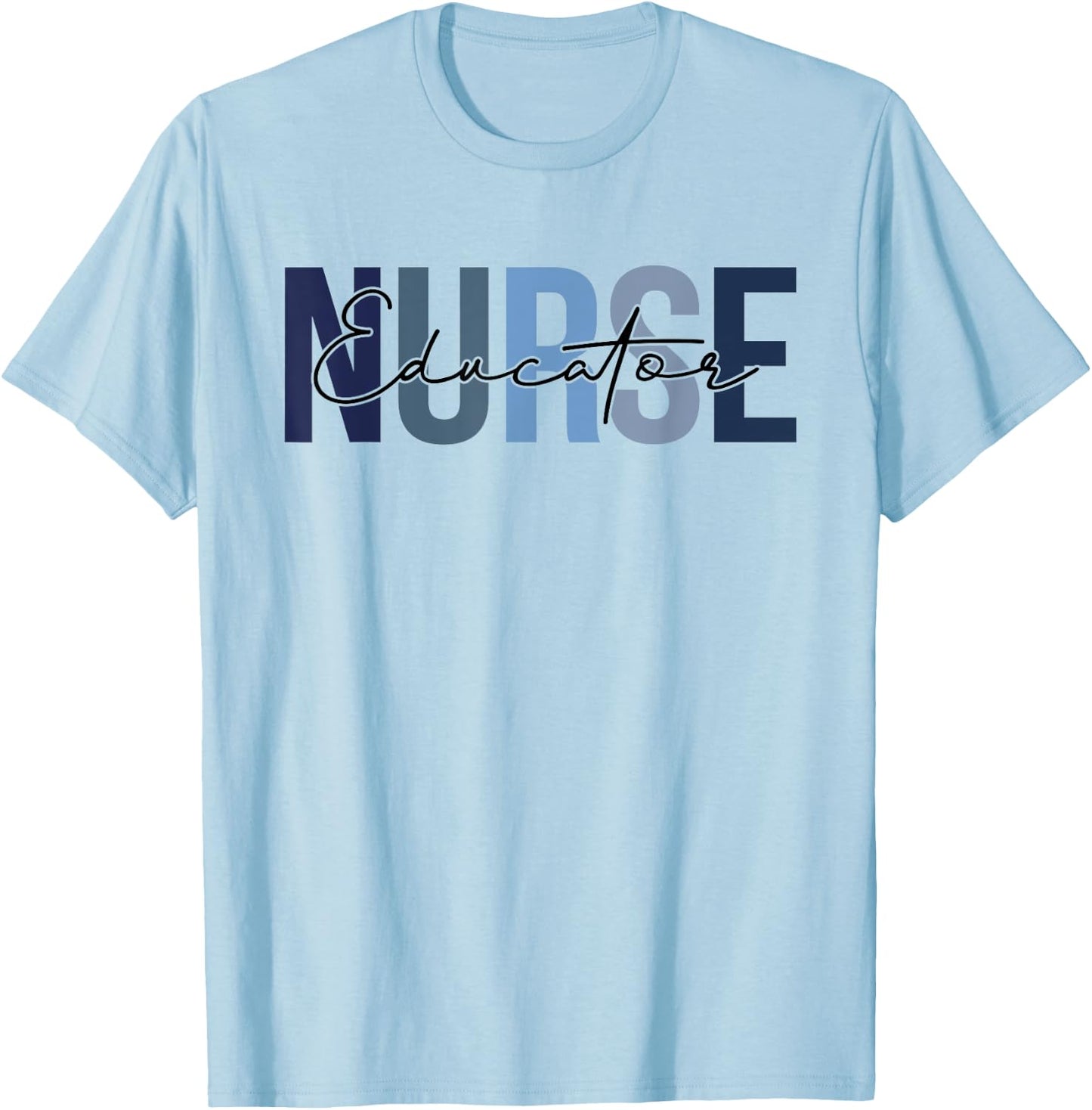 Retro Educator Nurse Gifts Nursing Apparel T-Shirt - T-Shirt | Light Blue