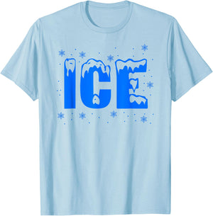 Frozen Ice Bag Funny Halloween Costume Ice Ice And Baby T-Shirt - T-Shirt | Light Blue