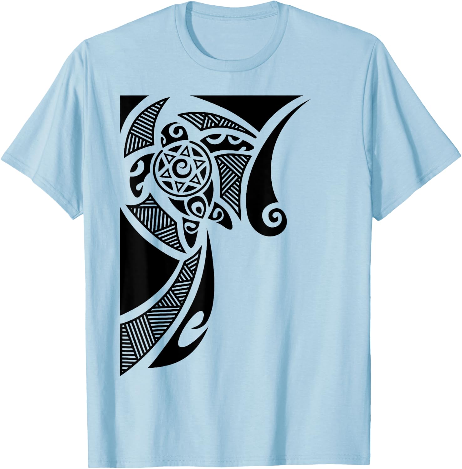 Culture Symbol Turtle Pattern Haka Dance New Zealand T-Shirt - T-Shirt | Light Blue