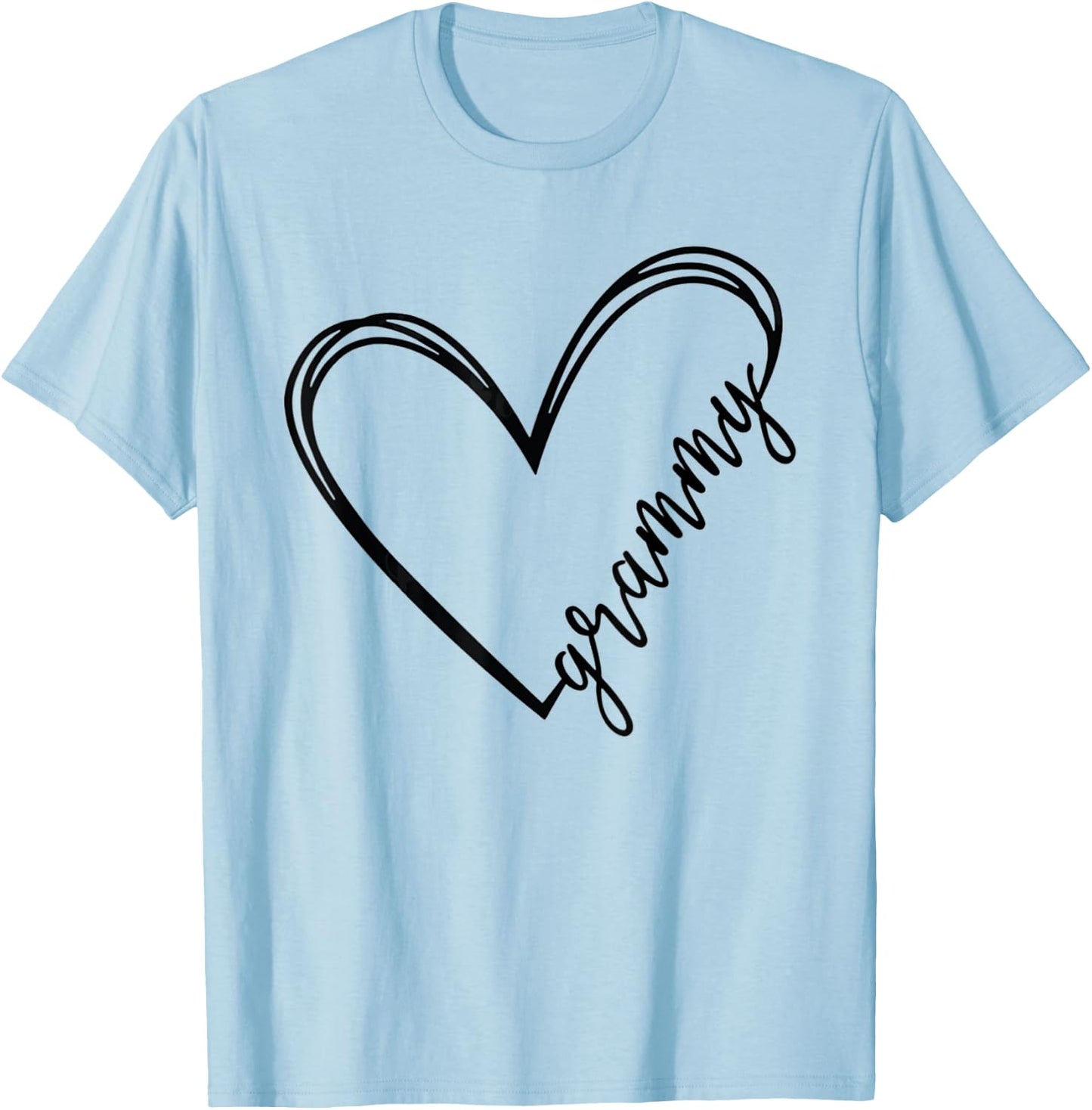 Grammy Life Heart Signature Love Heart - Mother's Day T-Shirt - T-Shirt | Light Blue