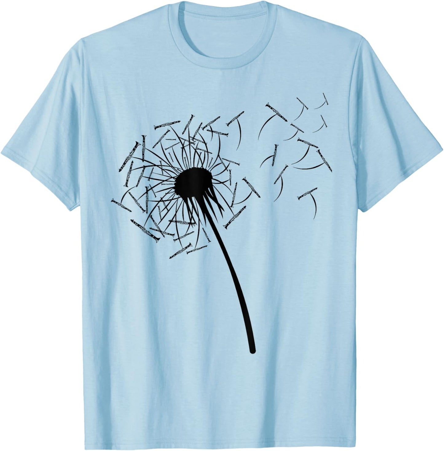 Dandelion Clarinet Shirt for Clarinetist | Clarinet T-Shirt - T-Shirt | Light Blue