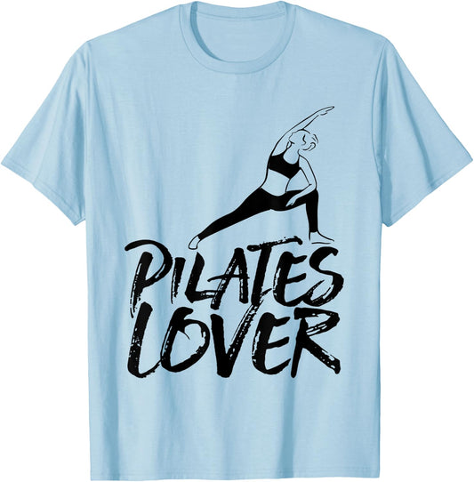 Pilates Lover Fitness Workout Training T-Shirt - T-Shirt | Light Blue