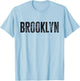 Brooklyn NY Retro Text New York Love Brooklyn Bridge T-Shirt - T-Shirt | Light Blue