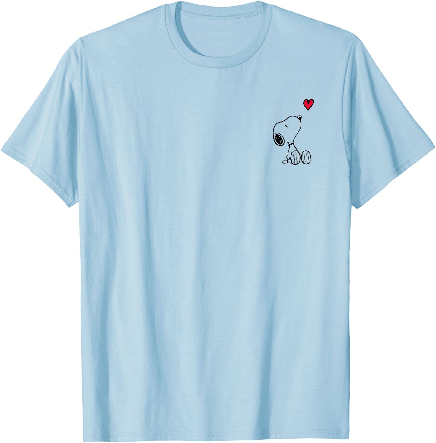 Peanuts - Snoopy Heart Valentines T-Shirt - T-Shirt | Light Blue