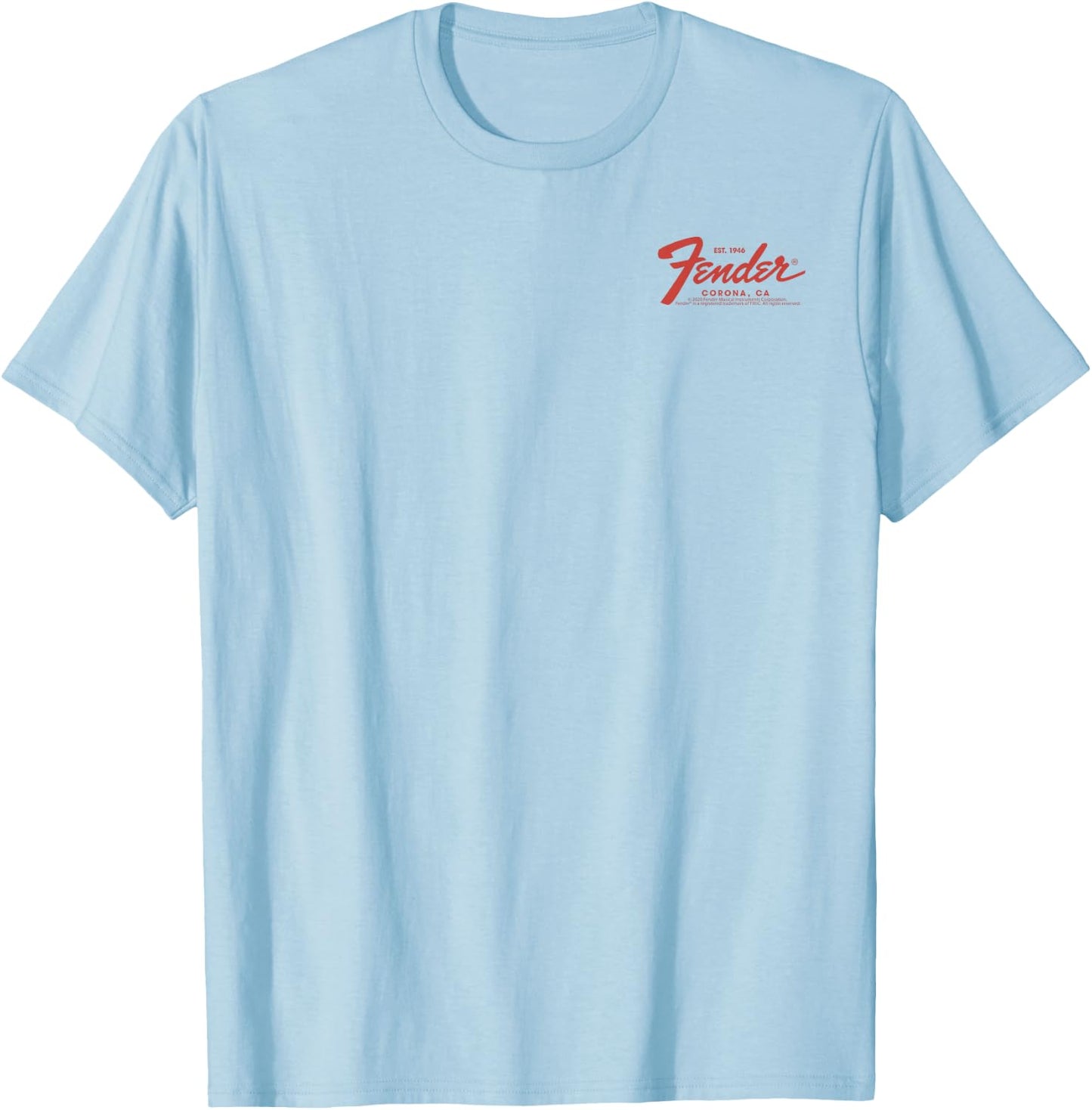Fender Vintage Guitar Pocket Logo Small T-Shirt - T-Shirt | Light Blue