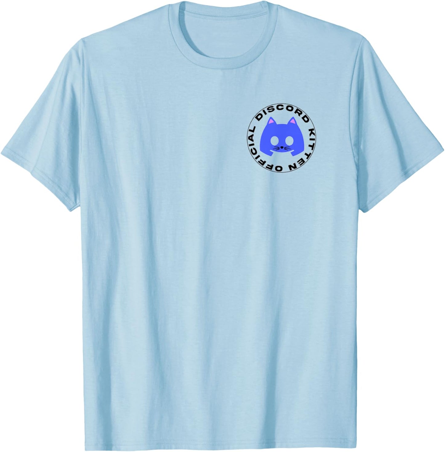 Discord Kitten Offical Funny Meme Graphic T-Shirt - T-Shirt | Light Blue