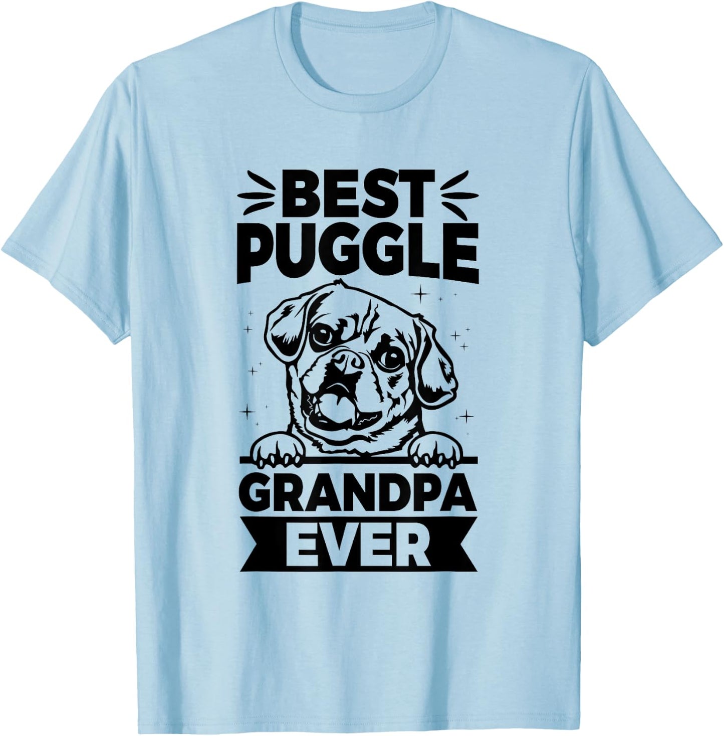 Best Puggle Grandpa ever Quote for a Puggle Grandpa T-Shirt - T-Shirt | Light Blue