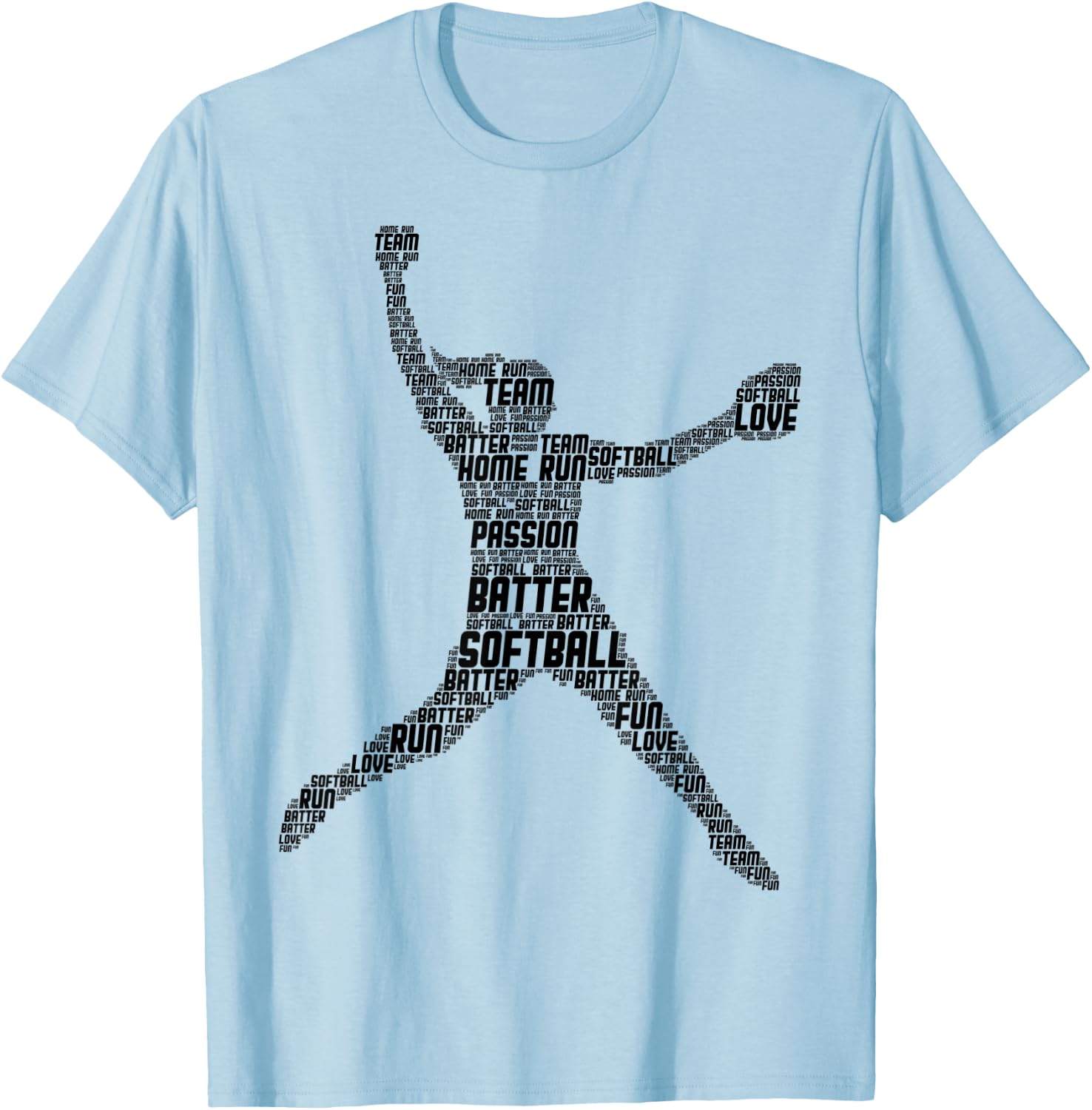 Softball Girls Women Kids T-Shirt - T-Shirt | Light Blue