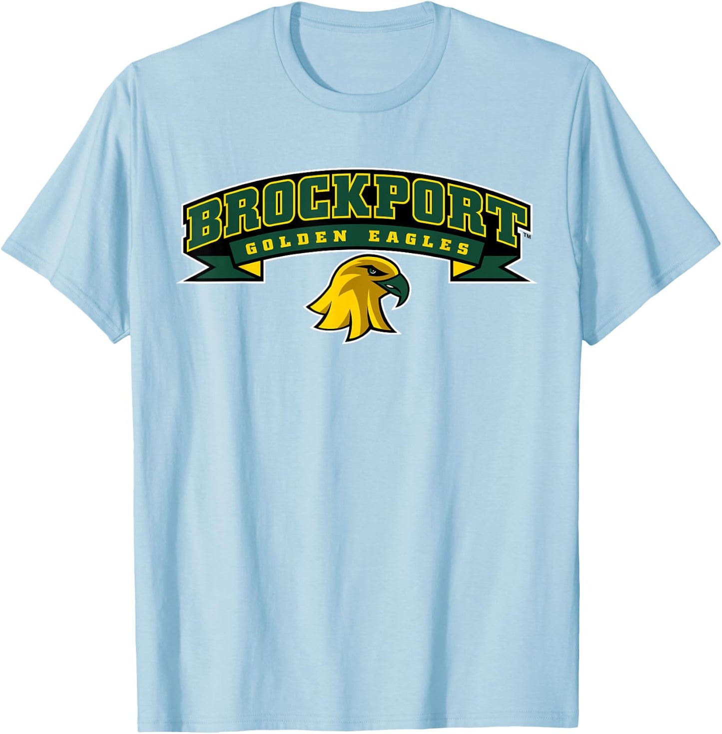 SUNY Brockport Golden Eagles Banner Logo T-Shirt - T-Shirt | Light Blue