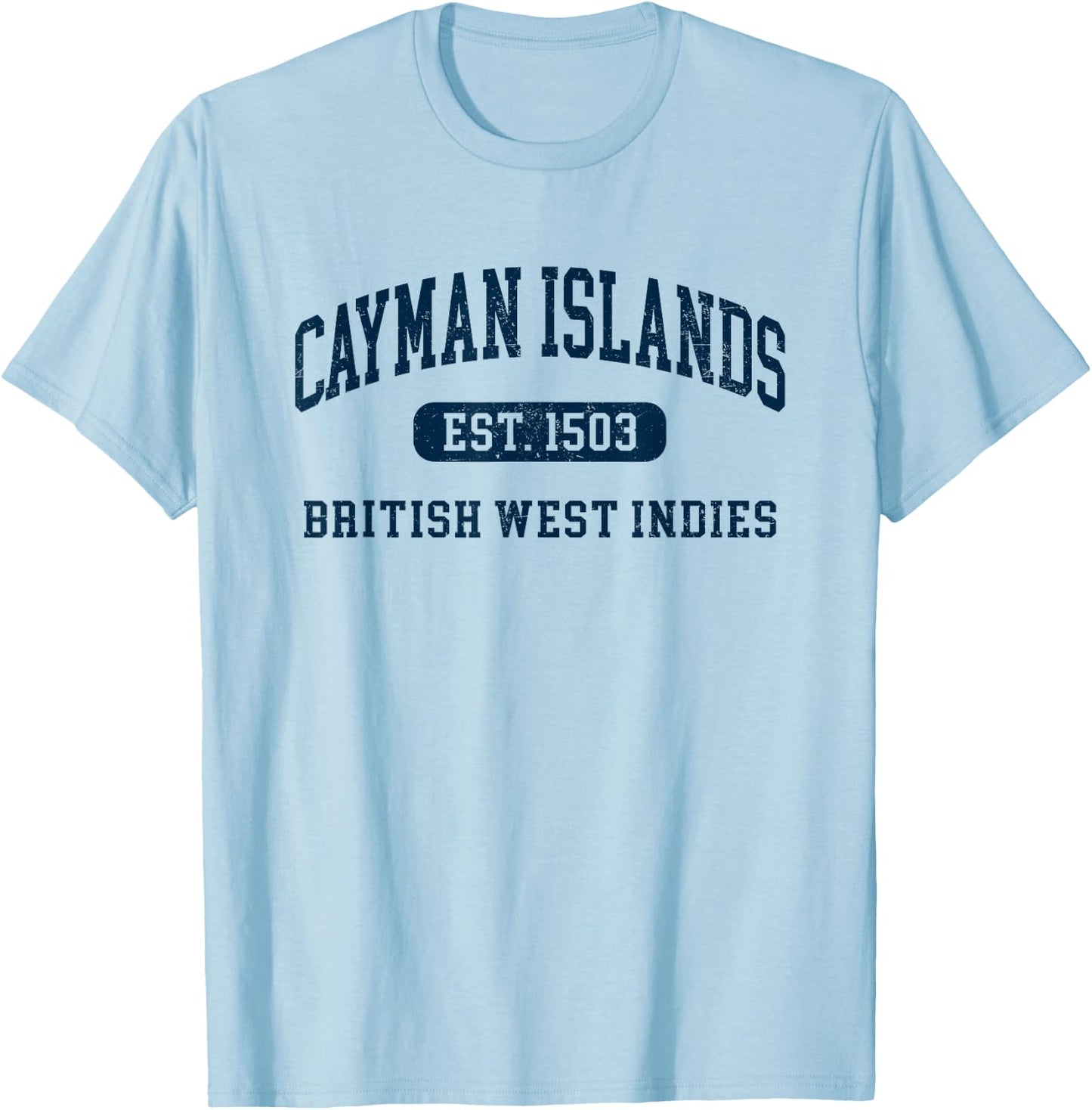 Retro Grand Cayman Islands 1503 Vintage Vacation Souvenir T-Shirt - T-Shirt | Light Blue