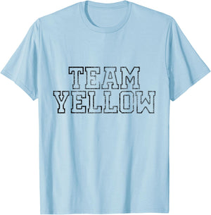 Sleepaway Summer Camp Color war Yellow Team Spirit Kids T-Shirt - T-Shirt | Light Blue