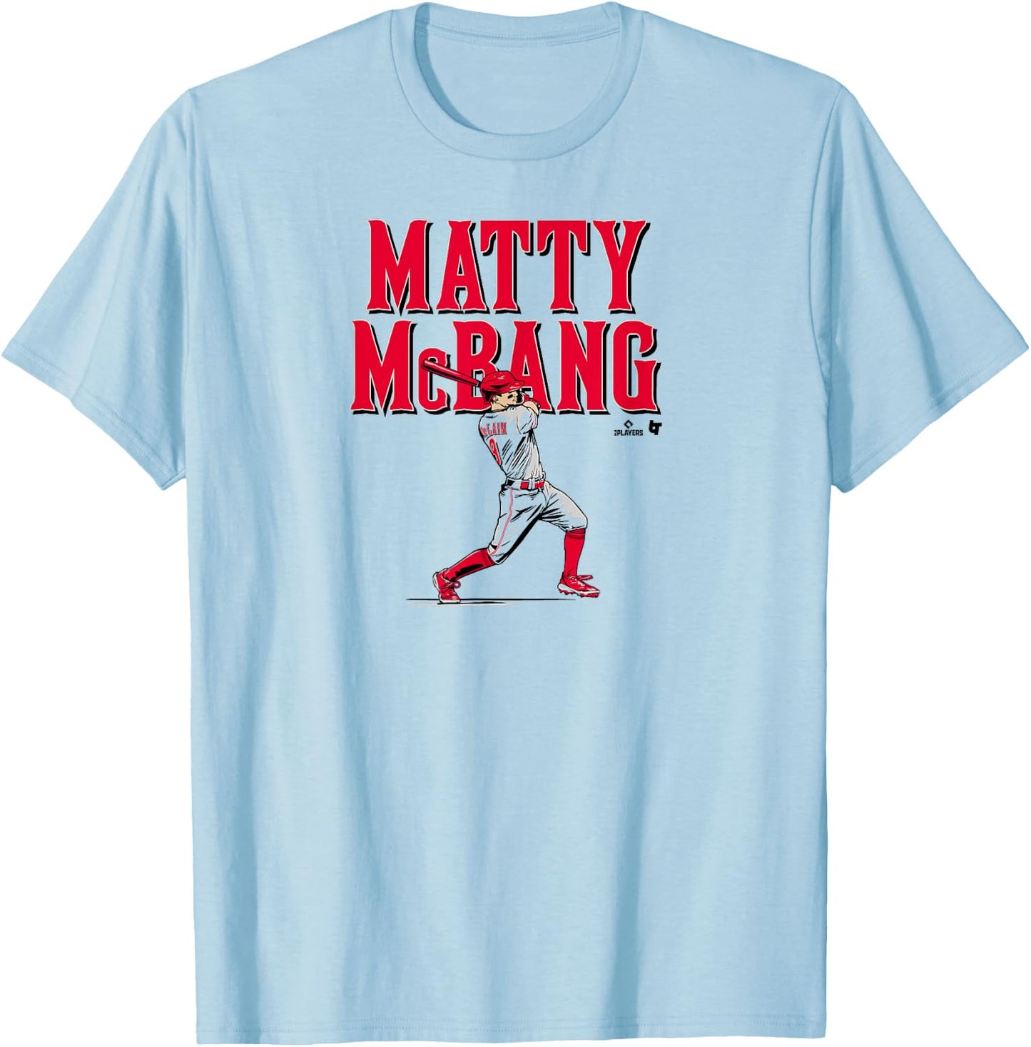 Matt McLain - Matty McBang - Cincinnati Baseball T-Shirt - T-Shirt | Light Blue