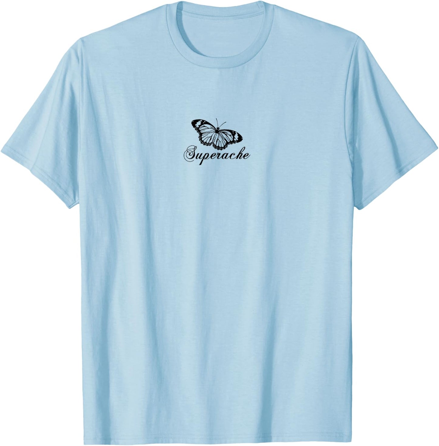 Official Conan Gray Superache Butterfly Pink T-Shirt - T-Shirt | Light Blue