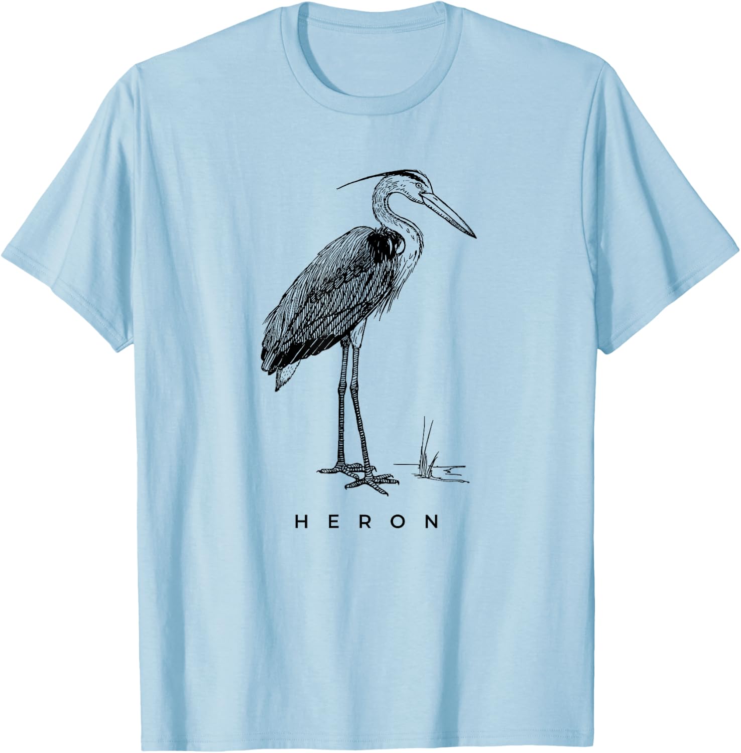 Great Blue Heron Bird Birdwatcher T-Shirt - T-Shirt | Light Blue