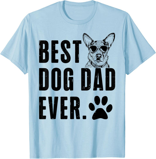 Texas Heeler Daddy Dad Best Dog Dad Ever Men T-Shirt - T-Shirt | Light Blue